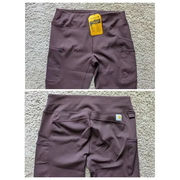 NWT Carhartt Force Fitted Lightweight Utility Legging S(4-6) Burgundy BN3609-W - Picture 7 of 8